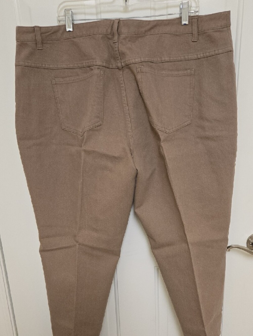 CJ Banks Jeans With Zipper Closure in Taupe - Picture 2 of 7